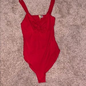 Red bodysuit